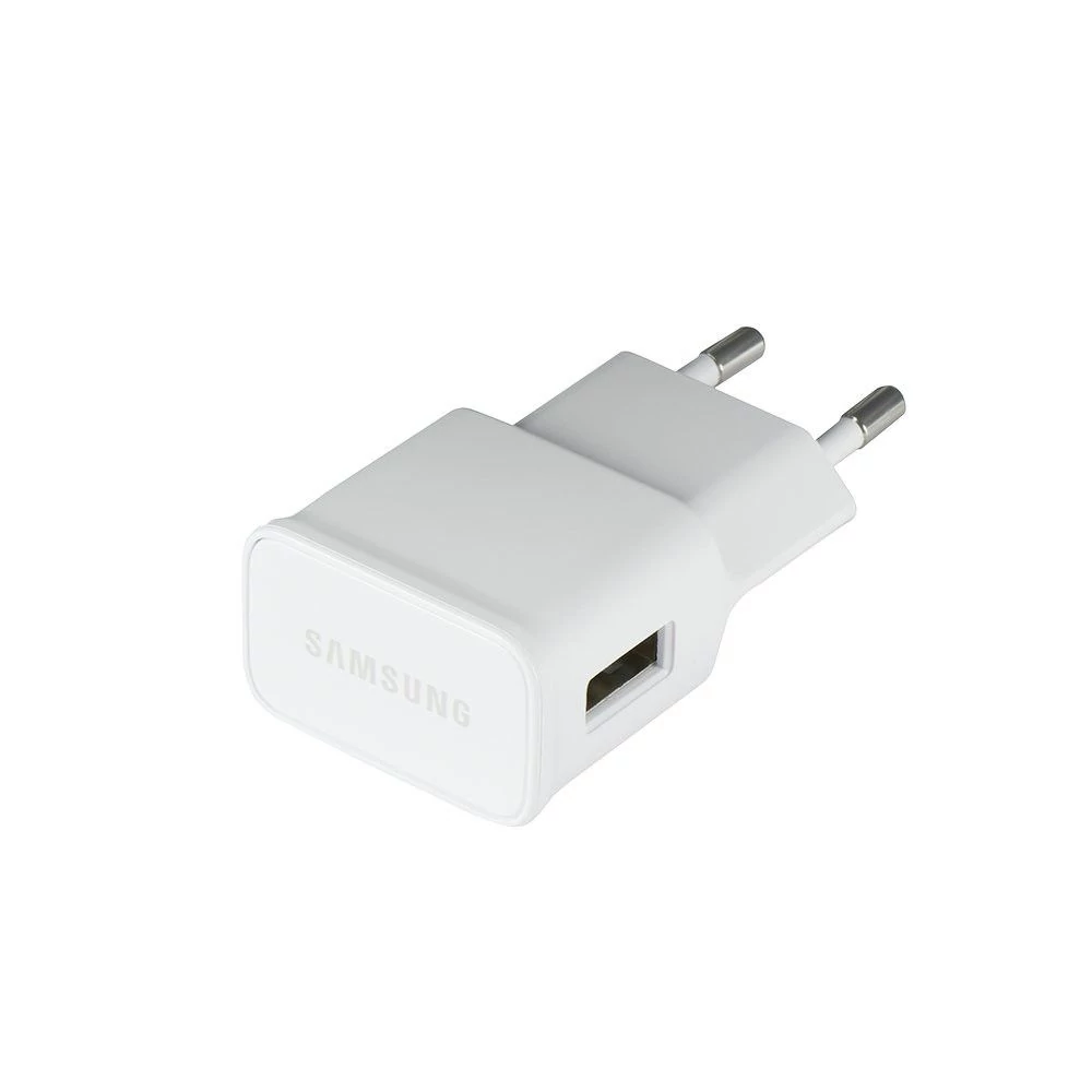Töltő, hálózati, Samsung töltőfej /EP-TA200EWE/, 2A, gyorstöltő, gyári, fehér, csomagolás nélküli 