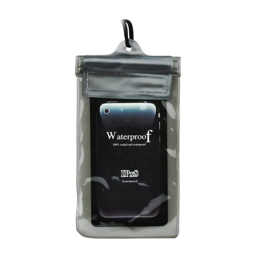 Tok, Waterproof vízálló telefon tok 3 simítózárral+tépőzár, karpánt, nyakpánt, univerzális, fekete